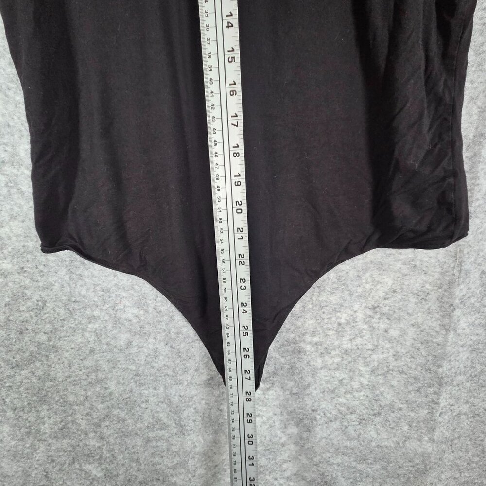 Good American Women's Weightless Mock Neck Bodysuit Sleeveless Black Size 5 / 2X - Picture 3 of 9